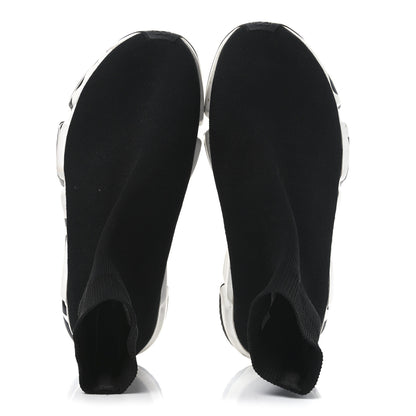 Balenciaga Neoprene Knit Womens Speed Graffiti Sneakers 41 Black White 2 of 8