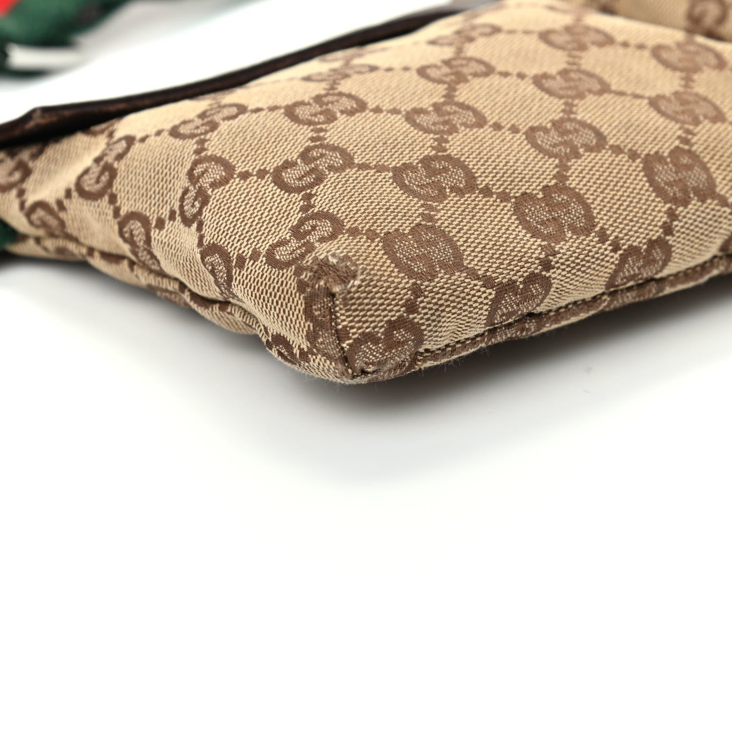 Gucci GG Monogram Web Double Pocket Belt Bag Dark Brown 6 of 11