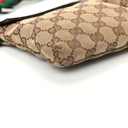 Gucci GG Monogram Web Double Pocket Belt Bag Dark Brown 6 of 11