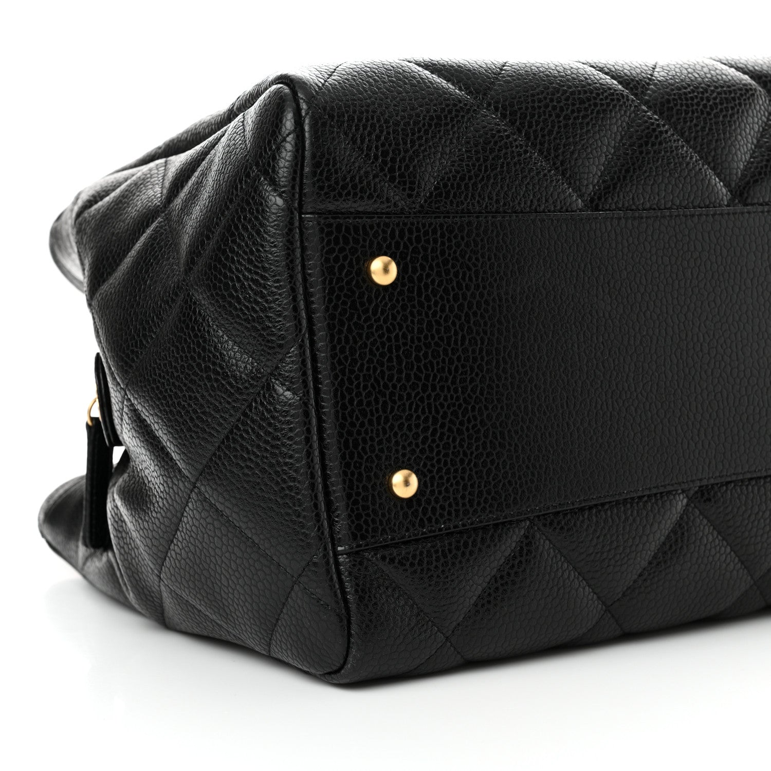 Chanel Metallic Grained Calfskin Quilted Shopping Tote Black 9 of 10