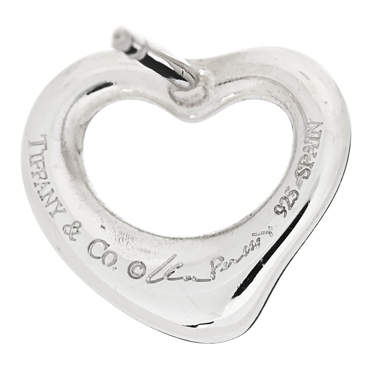 Sterling Silver Elsa Peretti 11mm Open Heart Earrings