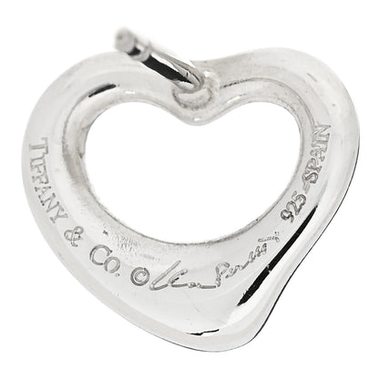 Tiffany Sterling Silver Elsa Peretti 11mm Open Heart Earrings 4 of 4