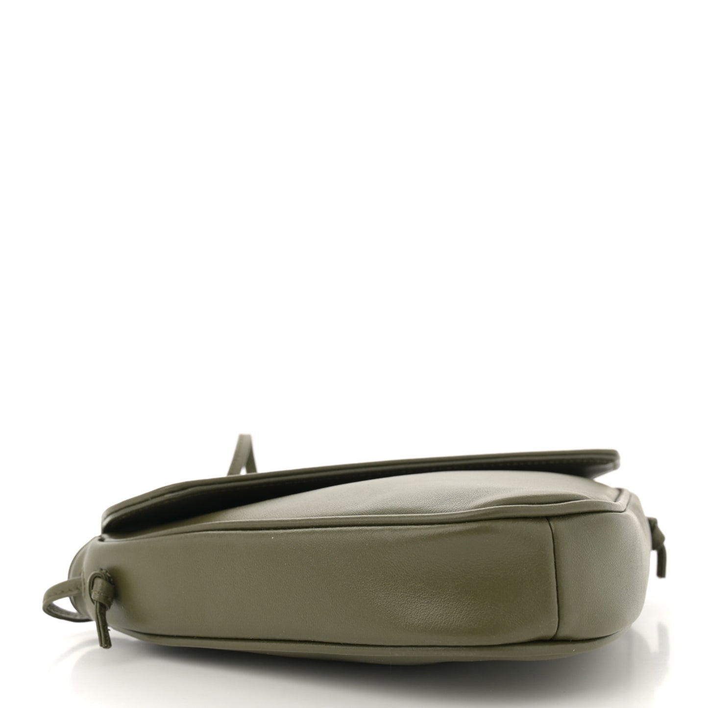 Smooth Calfskin Triangle Crossbody Bag Green