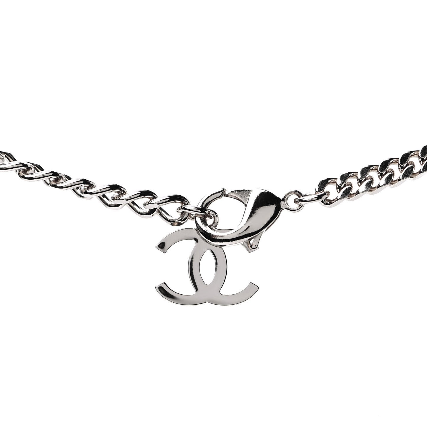 Ruthenium Crystal Chain CC Choker Silver