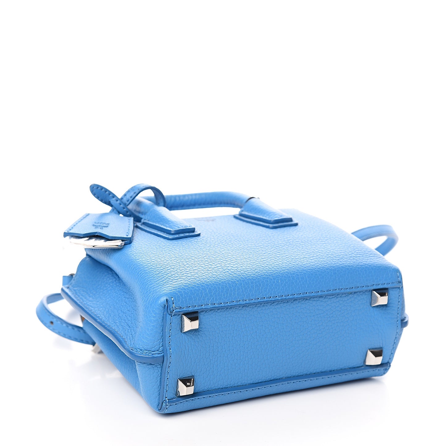 Grained Calfskin X-Mini Milla Tote Tile Blue