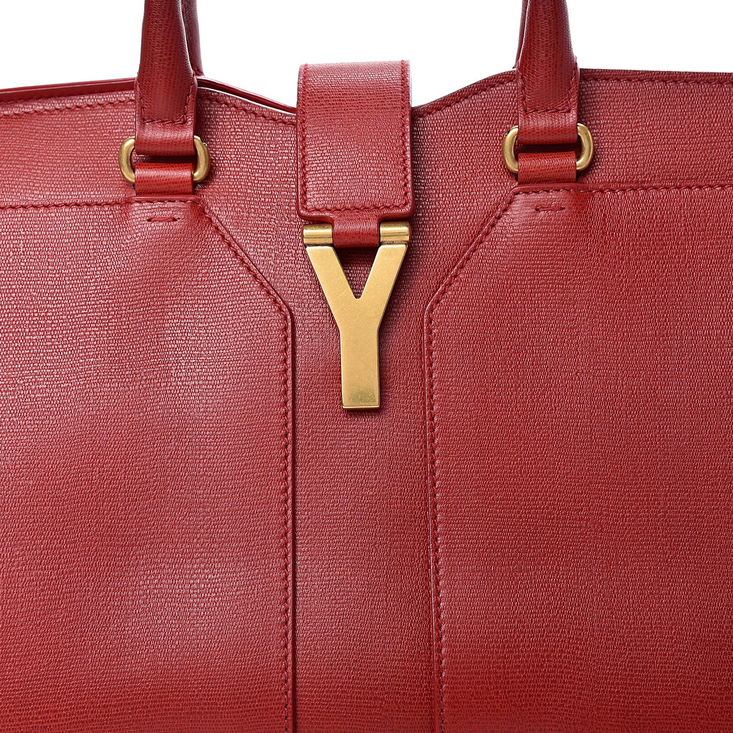 Textured Calfskin Medium Cabas ChYc Red