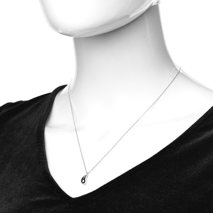 Tiffany Sterling Silver Elsa Peretti Teardrop Pendant Necklace 2 of 6