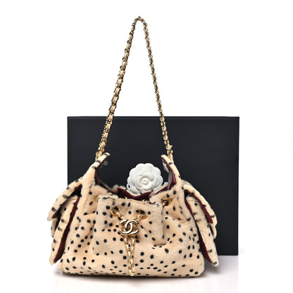 Chanel Pony Hair Mini Chanel 25 Handbag Beige Black 10 of 10