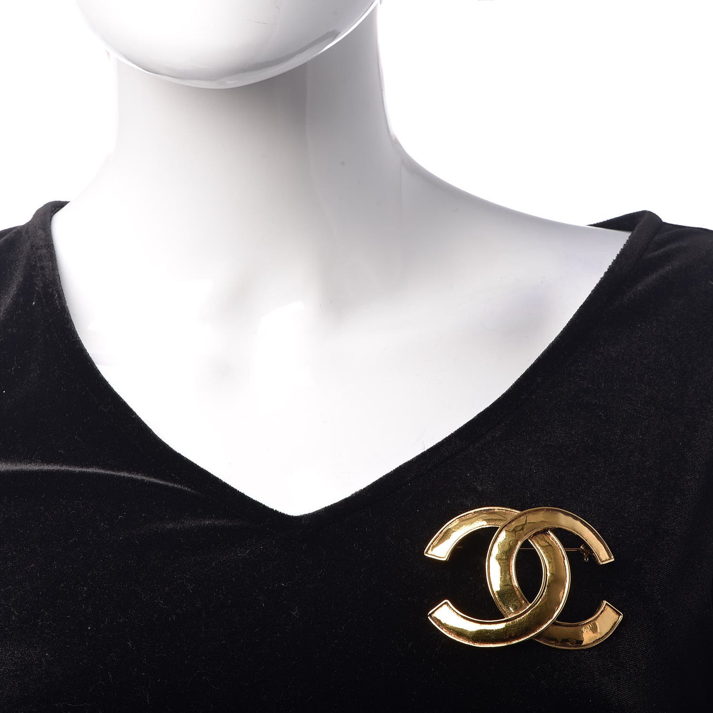 Large CC Brooch Gold