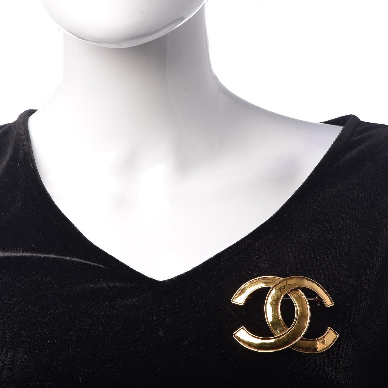 Chanel Large CC Brooch Gold 2 of 5