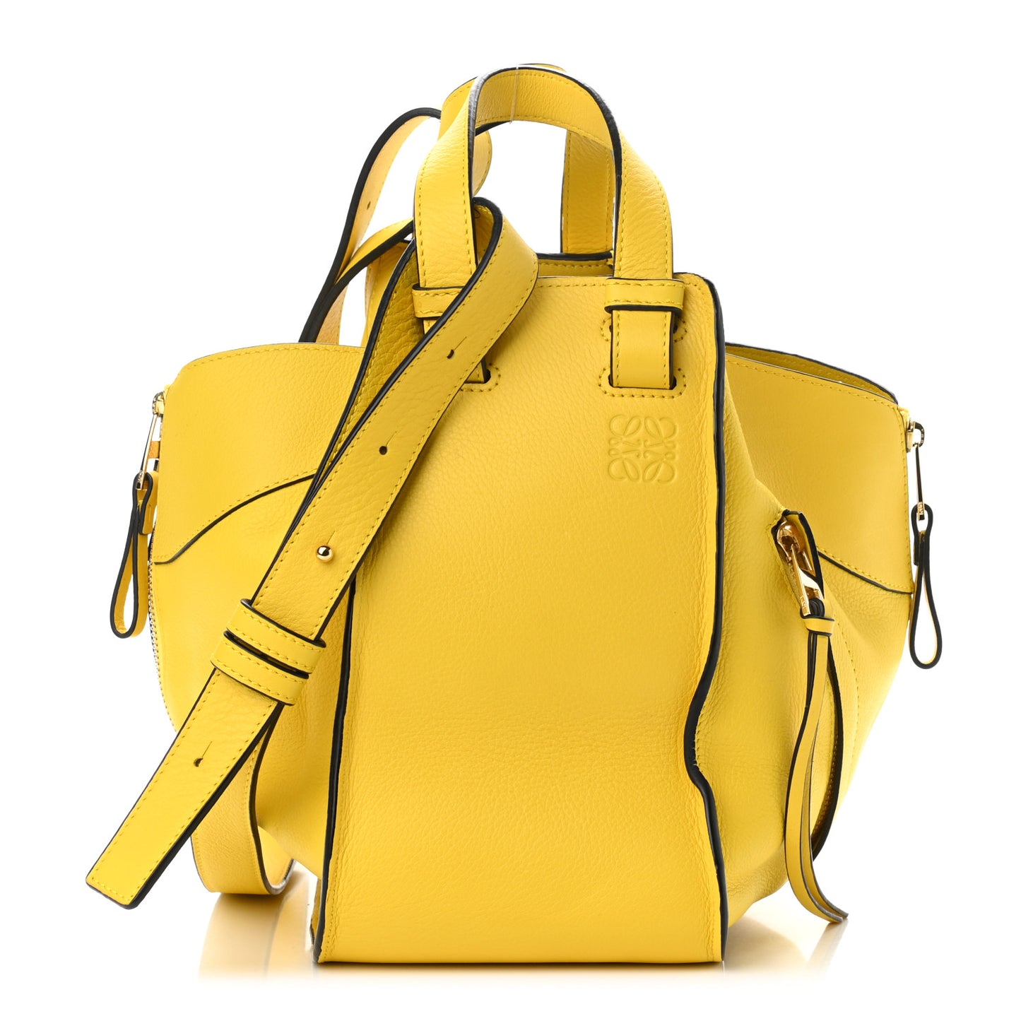 Calfskin Small Hammock Shoulder Bag Yellow