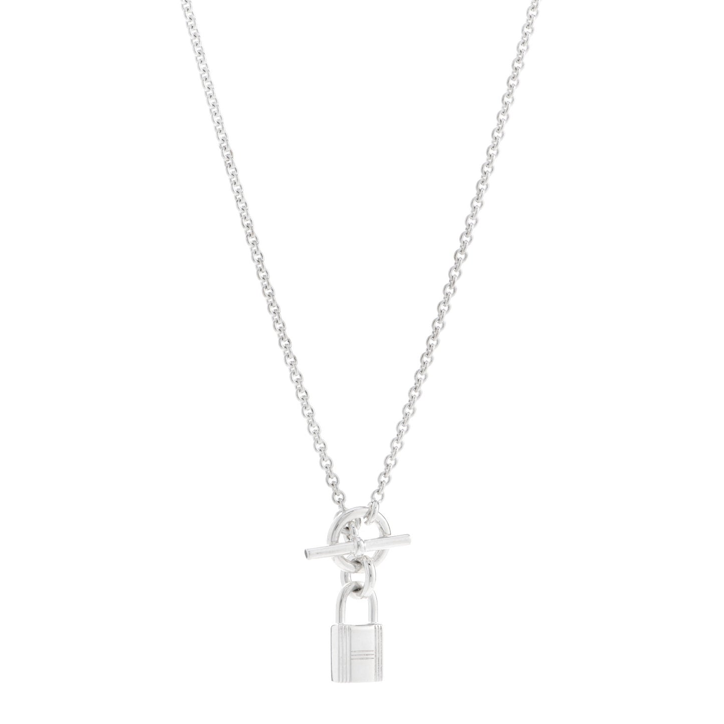 Sterling Silver Cadenas Kelly Lock Pendant Necklace