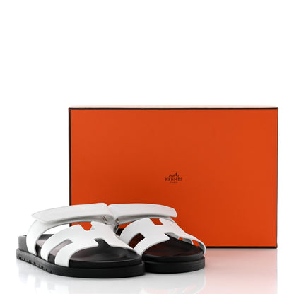 Hermes Calfskin Womens Chypre Sandals 36 White 13 of 13