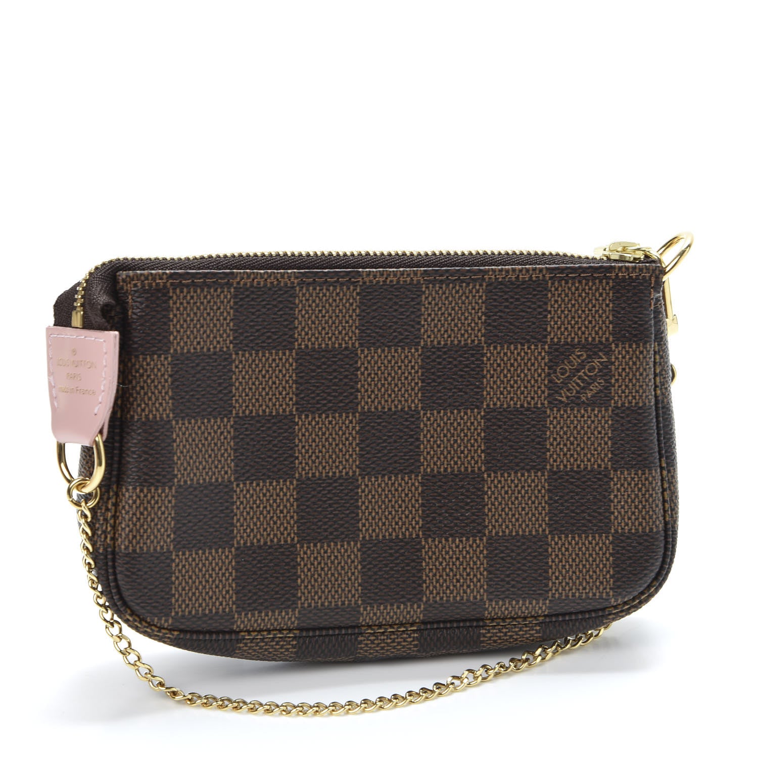 Louis Vuitton Damier Ebene 2020 Christmas Animation Big Wheel Mini Pochette Accessories Rose Ballerine 2 of 9