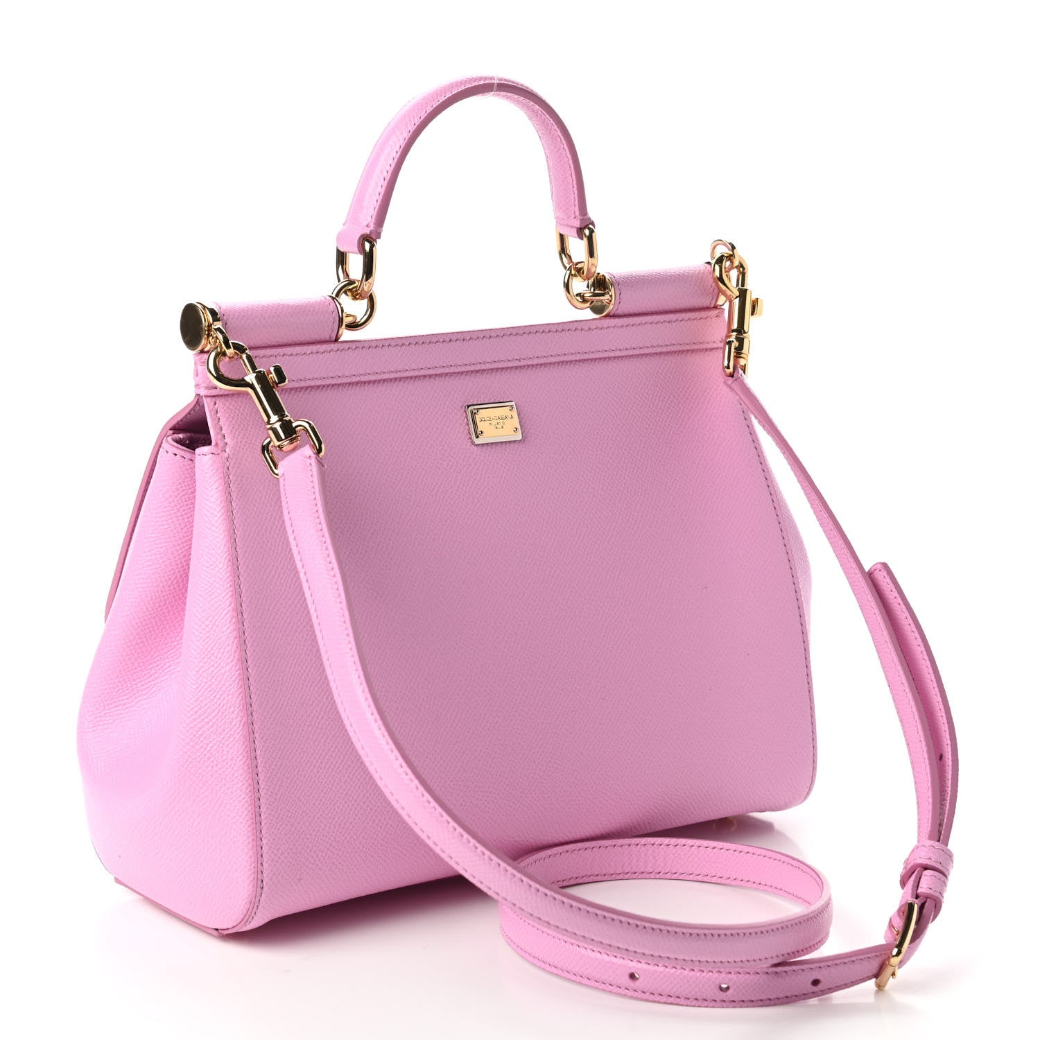 Dolce & Gabbana Dauphine Medium DG Family Patch Miss Sicily Satchel Rosa Chiaro 3 of 9