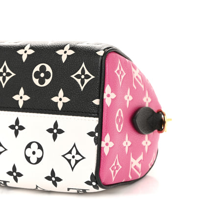 Louis Vuitton Empreinte Monogram Spring in the City Speedy Bandouliere 20 Black White Pink 9 of 11