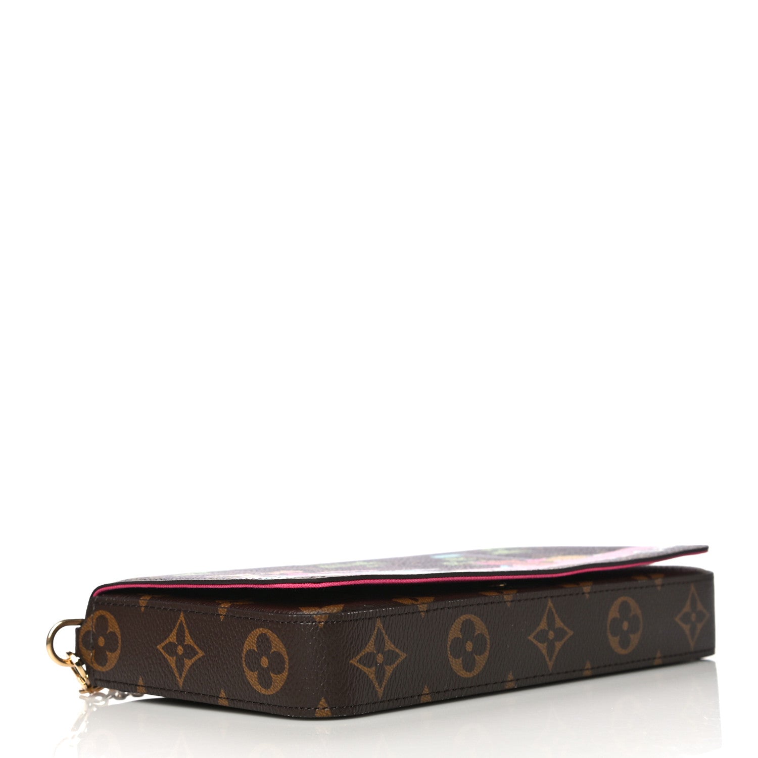 Louis Vuitton Monogram 2021 Christmas Animation Hollywood Pochette Felicie Chain Wallet Fuchsia 5 of 11