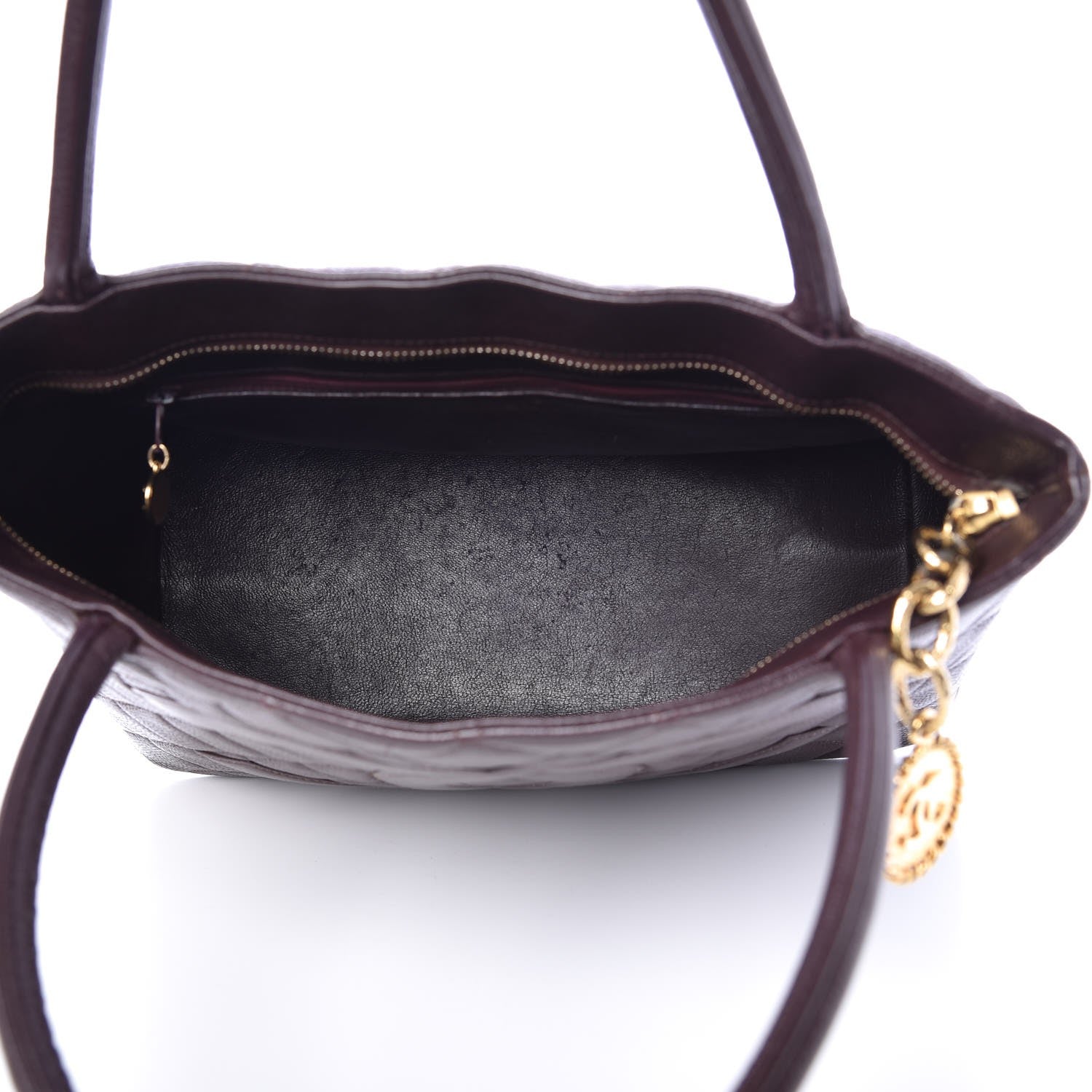 Chanel Caviar Quilted Medallion Tote Bordeaux 6 of 10