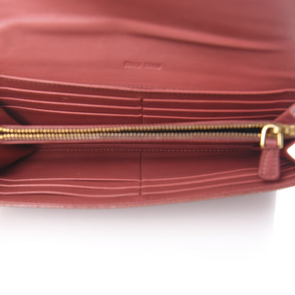 Miu Miu Patent Crocodile Embossed Saint Cocco Lux Continental Flap Wallet Antico 5 of 11