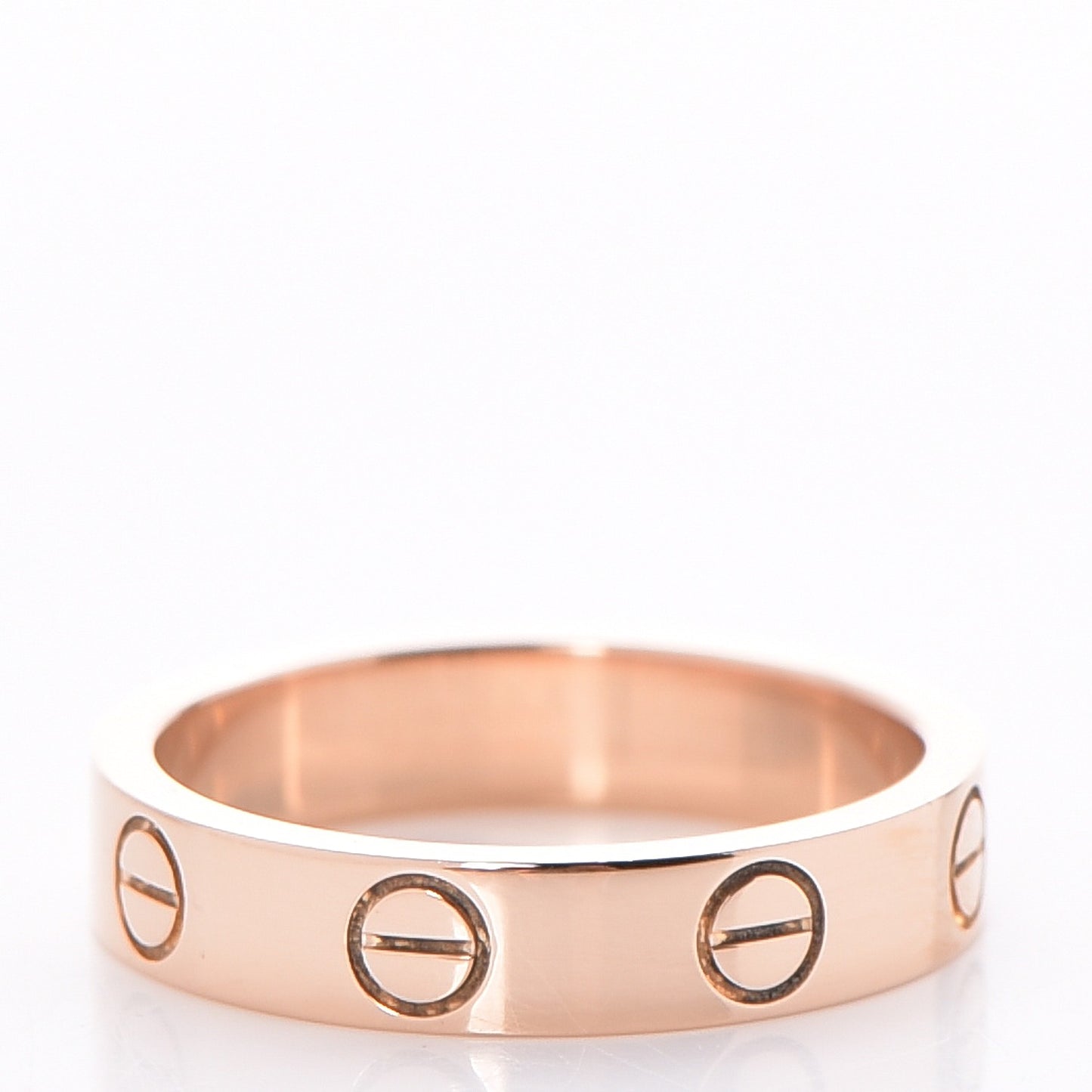 18K Pink Gold 3.5mm LOVE Wedding Band Ring 47 4.25