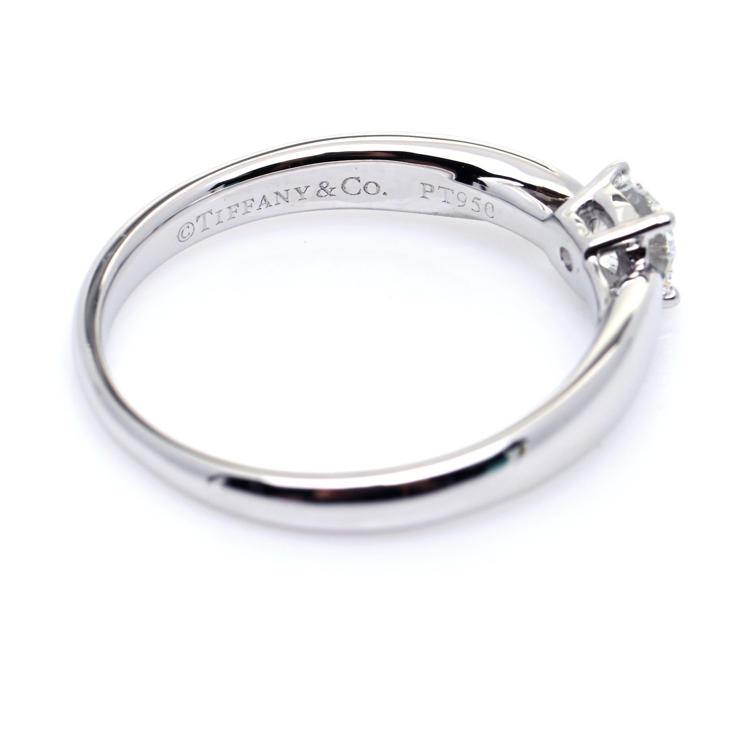 Platinum Diamond .29ct Harmony Solitaire Engagement Ring 49 4.75