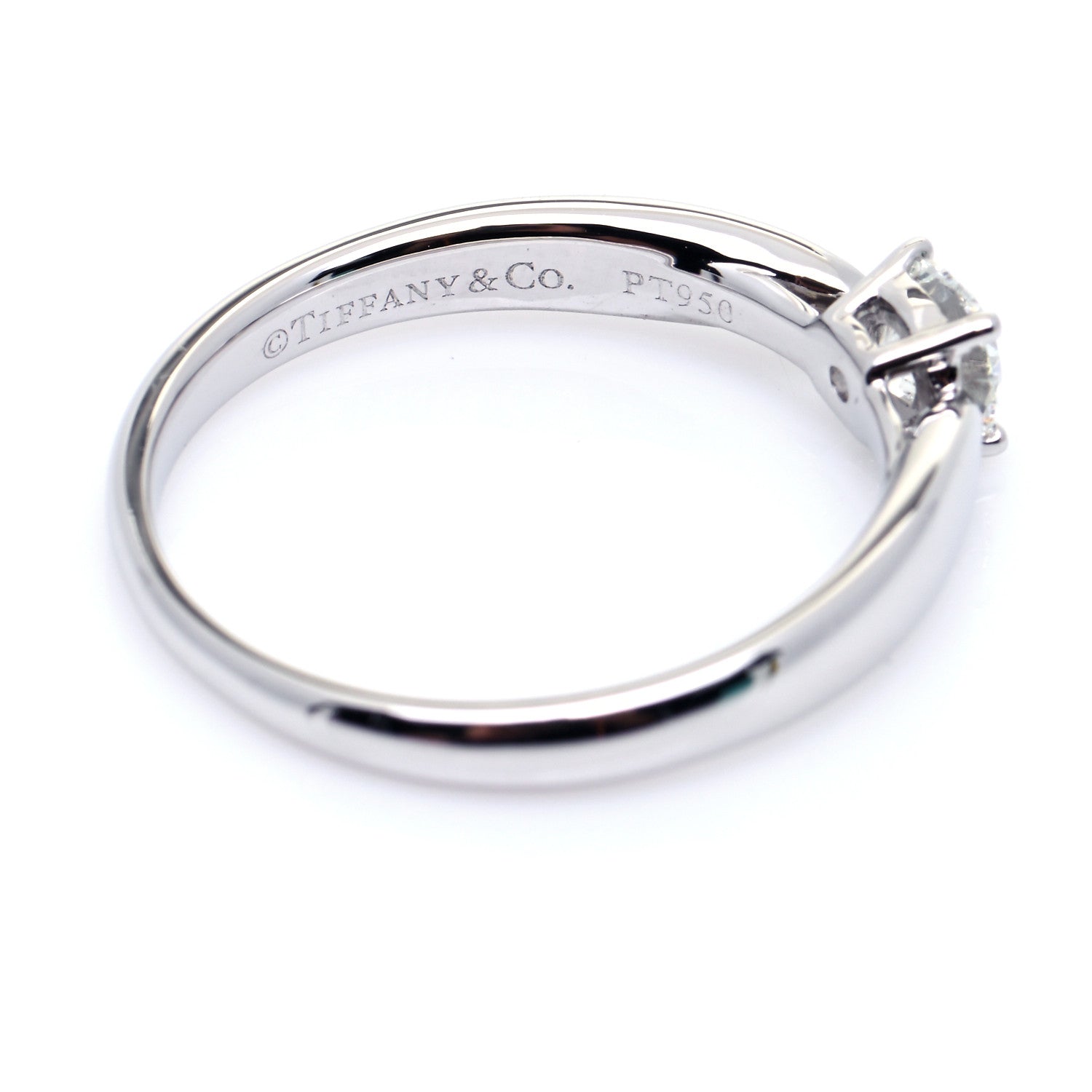 Tiffany Platinum Diamond .29ct Harmony Solitaire Engagement Ring 49 4.75 5 of 8