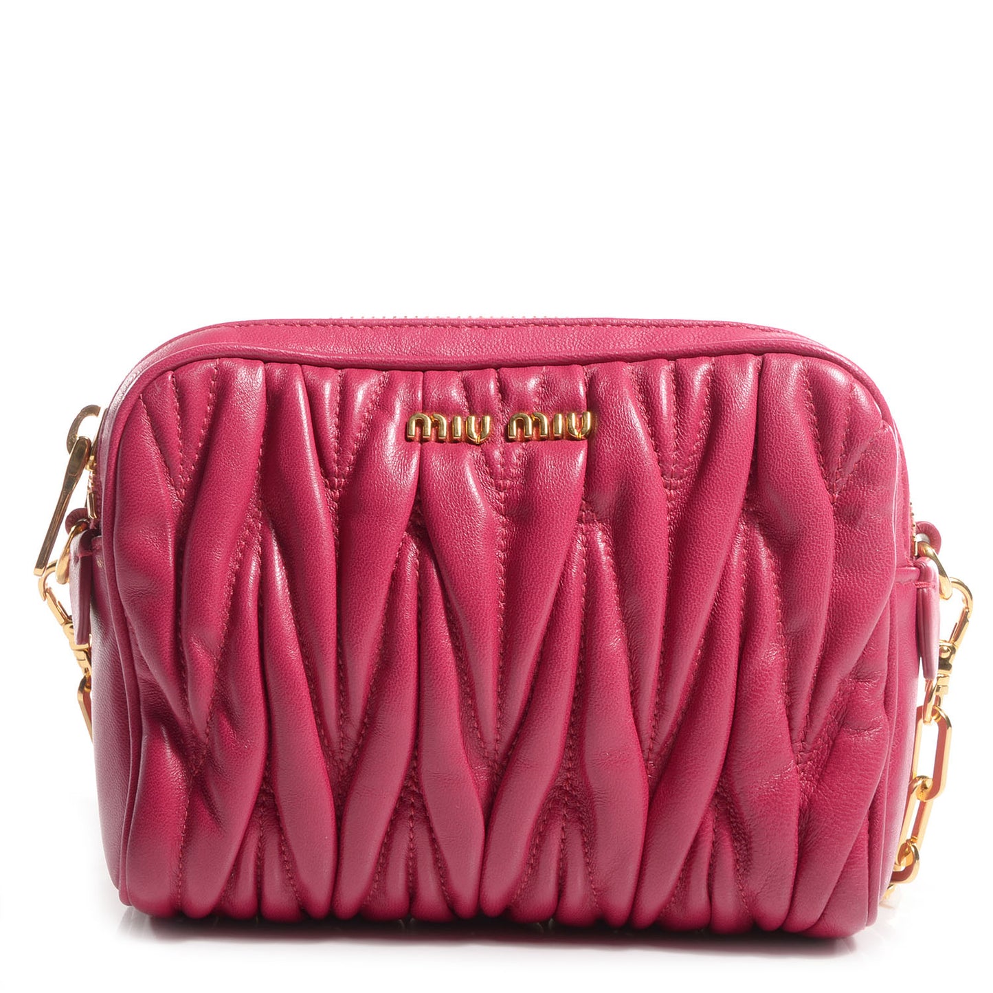 Nappa Matelasse Camera Bag Azalea
