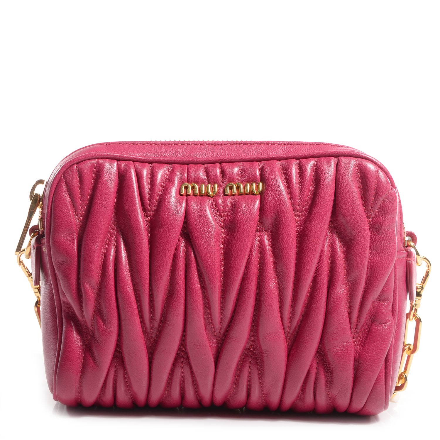 Miu Miu Nappa Matelasse Camera Bag Azalea 1 of 10