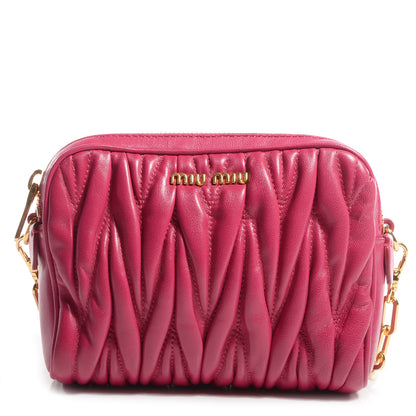 Miu Miu Nappa Matelasse Camera Bag Azalea 1 of 10