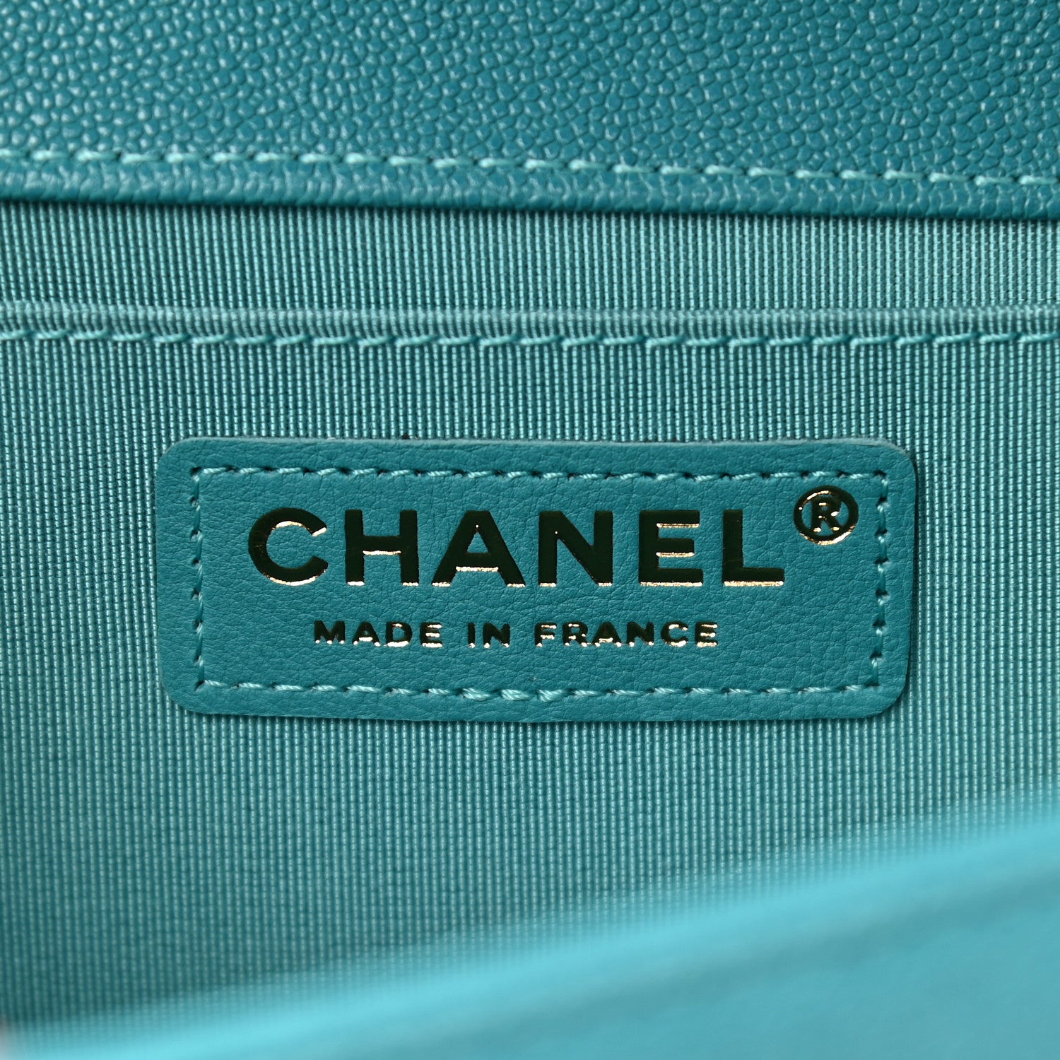 Chanel Caviar Quilted Medium Boy Flap Turquoise 6 of 9