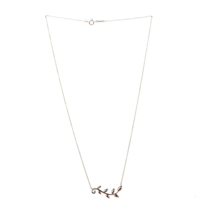 Tiffany 18K Rose Gold Olive Leaf Vine Pendant Necklace 3 of 6