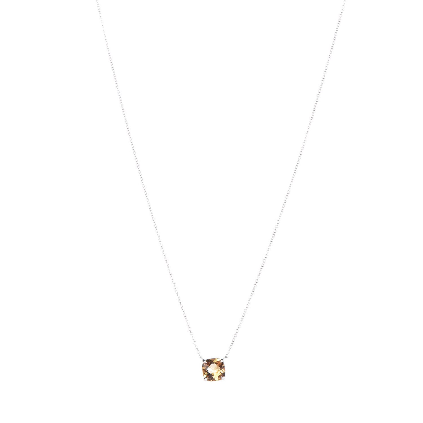 Sterling Silver Citrine Sparklers Pendant Necklace