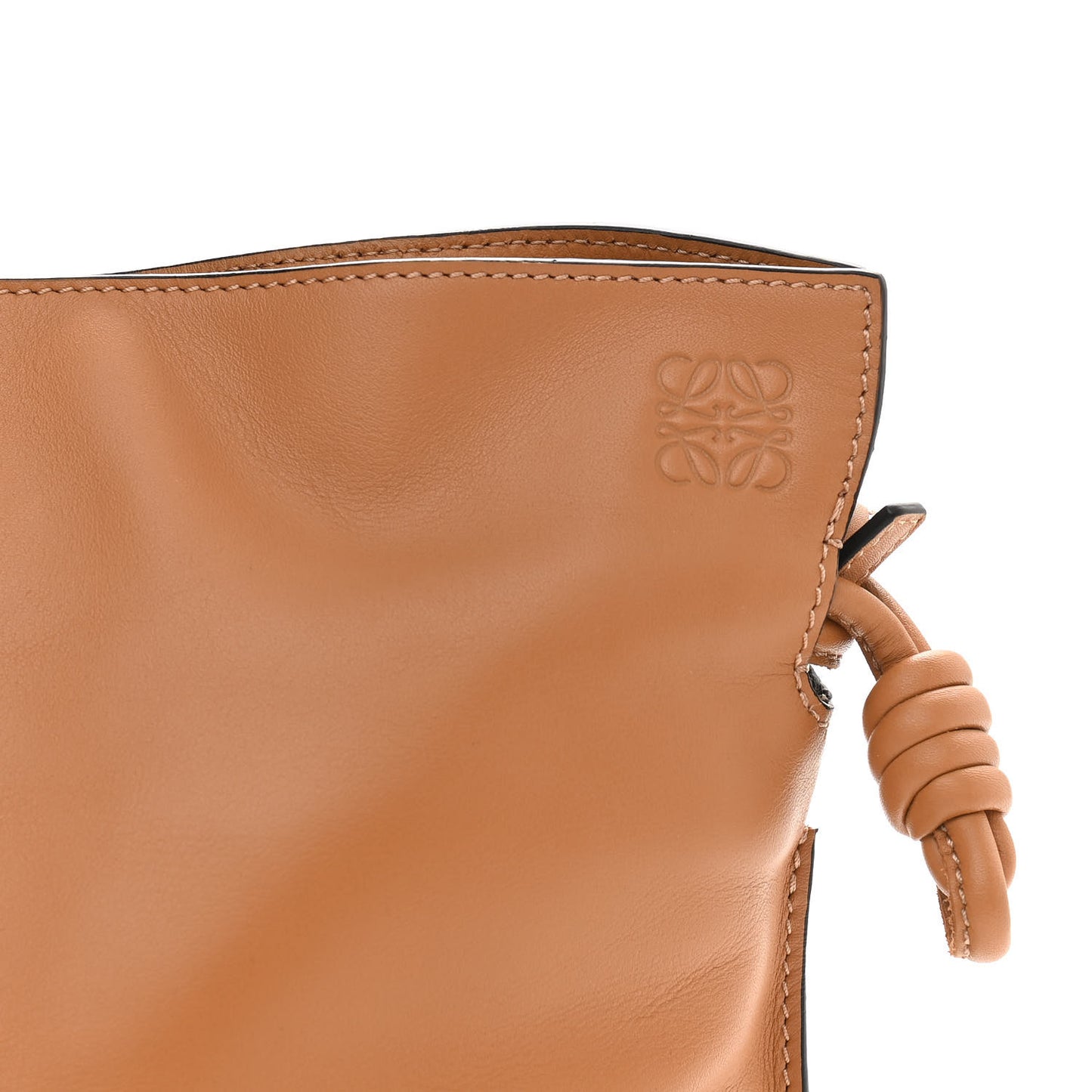 Calfskin Mini Flamenco Knot Clutch Warm Desert