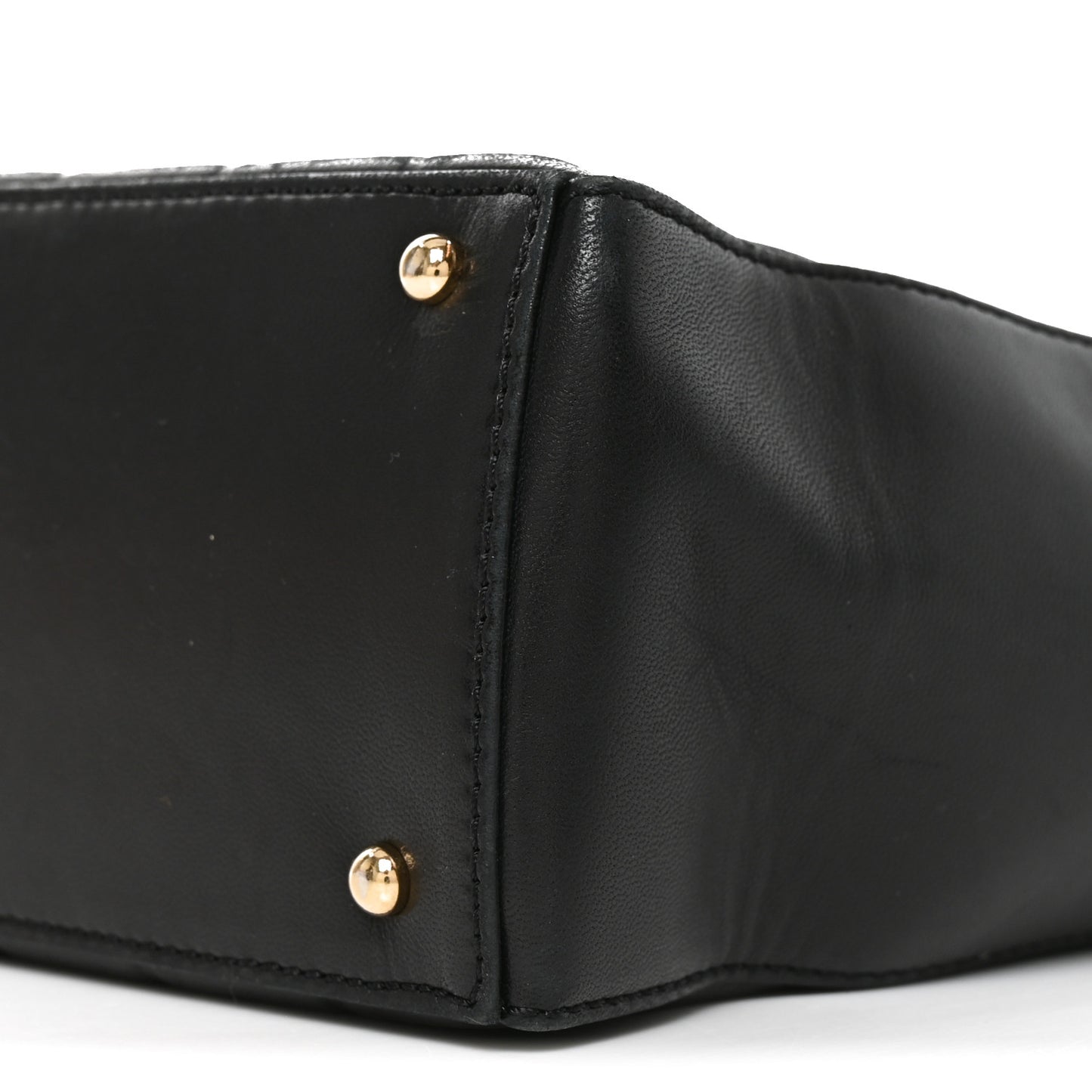 Lambskin Quilted Medium Chocolate Bar Shoulder Bag Black