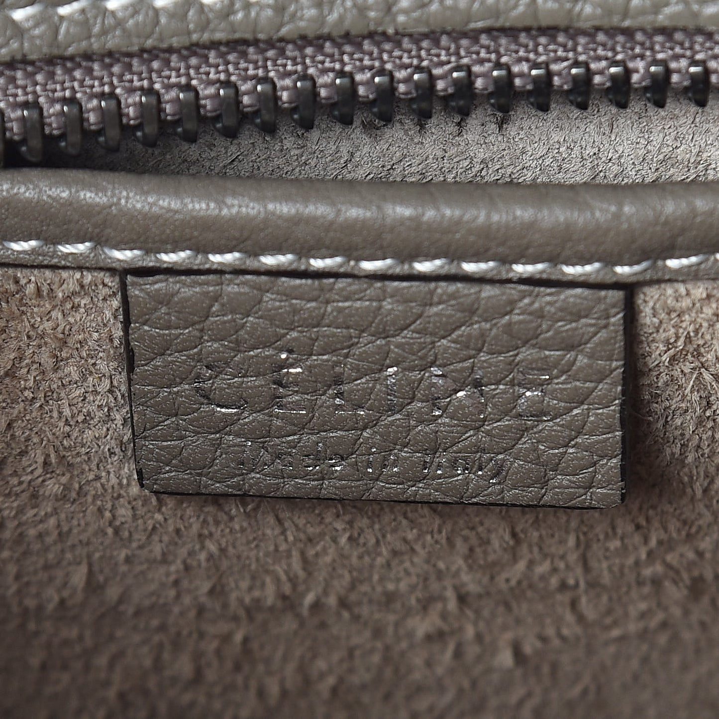 Drummed Calfskin Nano Luggage Souris