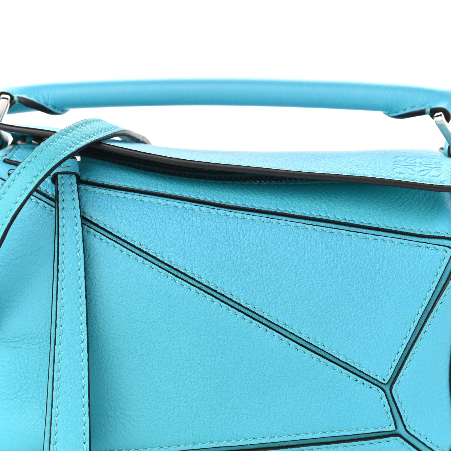 Loewe Calfskin Mini Puzzle Bag Cyan 7 of 9
