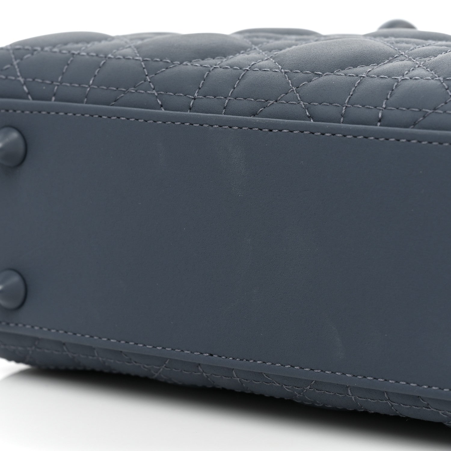 Christian Dior Ultra Matte Calfskin Cannage Small My ABCDior Lady Dior Dark Denim Blue 11 of 16