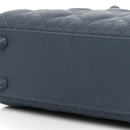 Christian Dior Ultra Matte Calfskin Cannage Small My ABCDior Lady Dior Dark Denim Blue 11 of 16