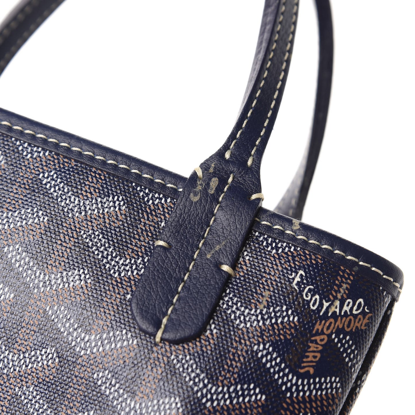 Goyardine Poitiers Tote Navy