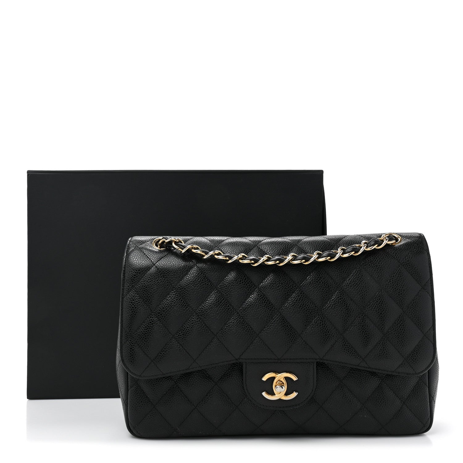 Chanel Caviar Quilted Jumbo Double Flap Black 16 of 16