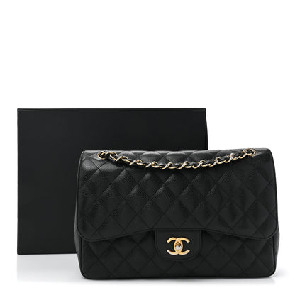 Chanel Caviar Quilted Jumbo Double Flap Black 16 of 16