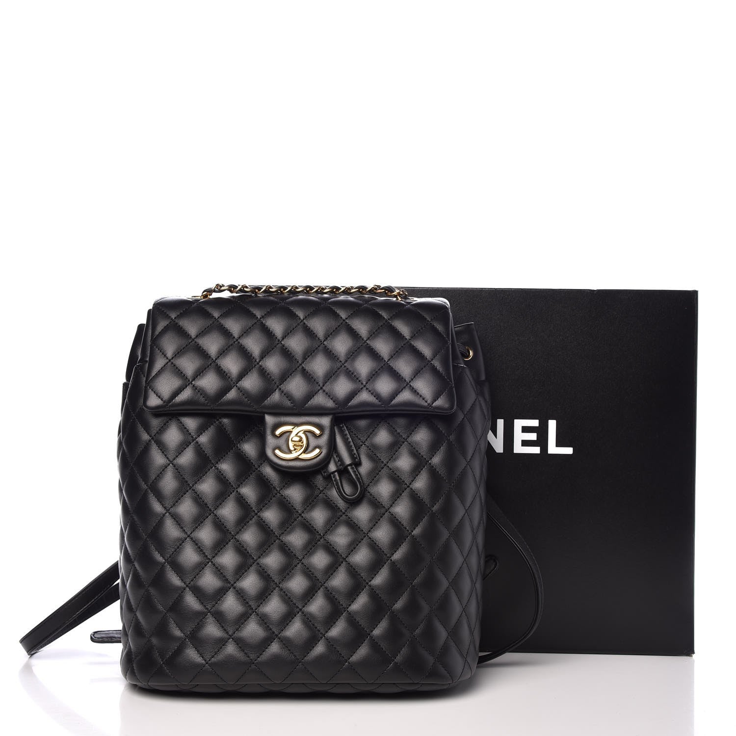 Chanel Calfskin Quilted Large Urban Spirit Backpack Black 8 of 8