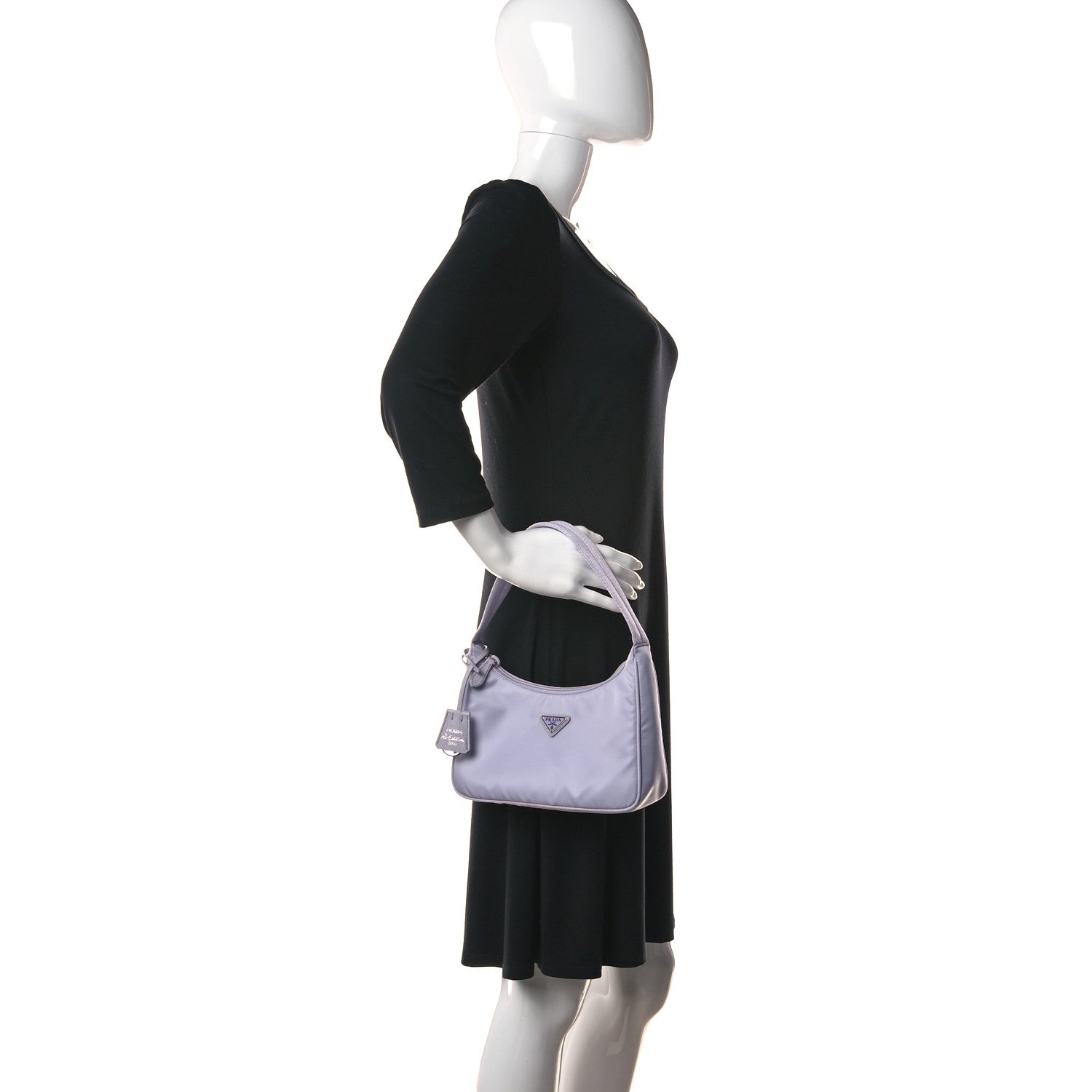 Prada Re-Nylon Saffiano Mini Re-Edition 2000 Bag Glicine 2 of 11