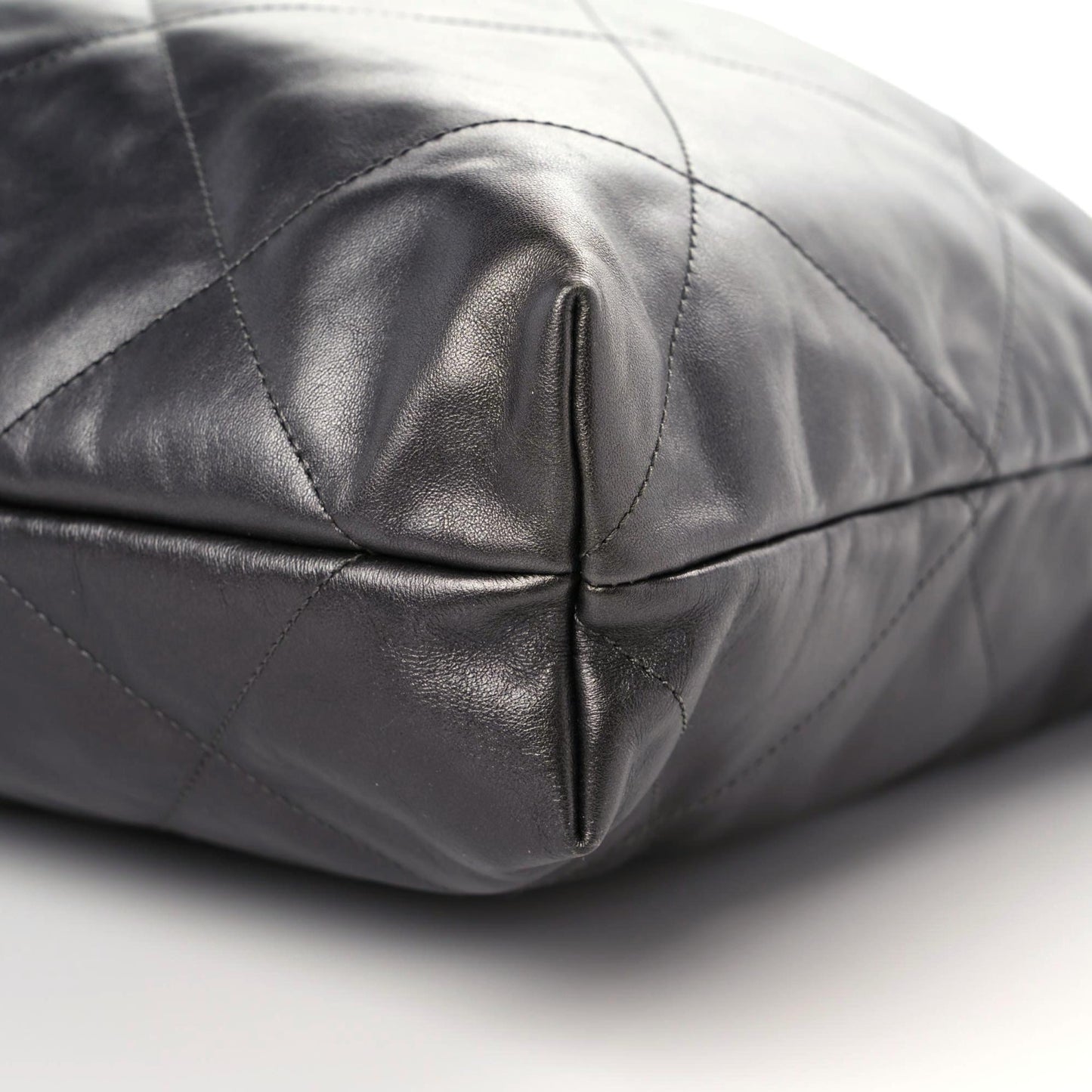 Metallic Calfskin Quilted Small Chanel 22 Ruthenium