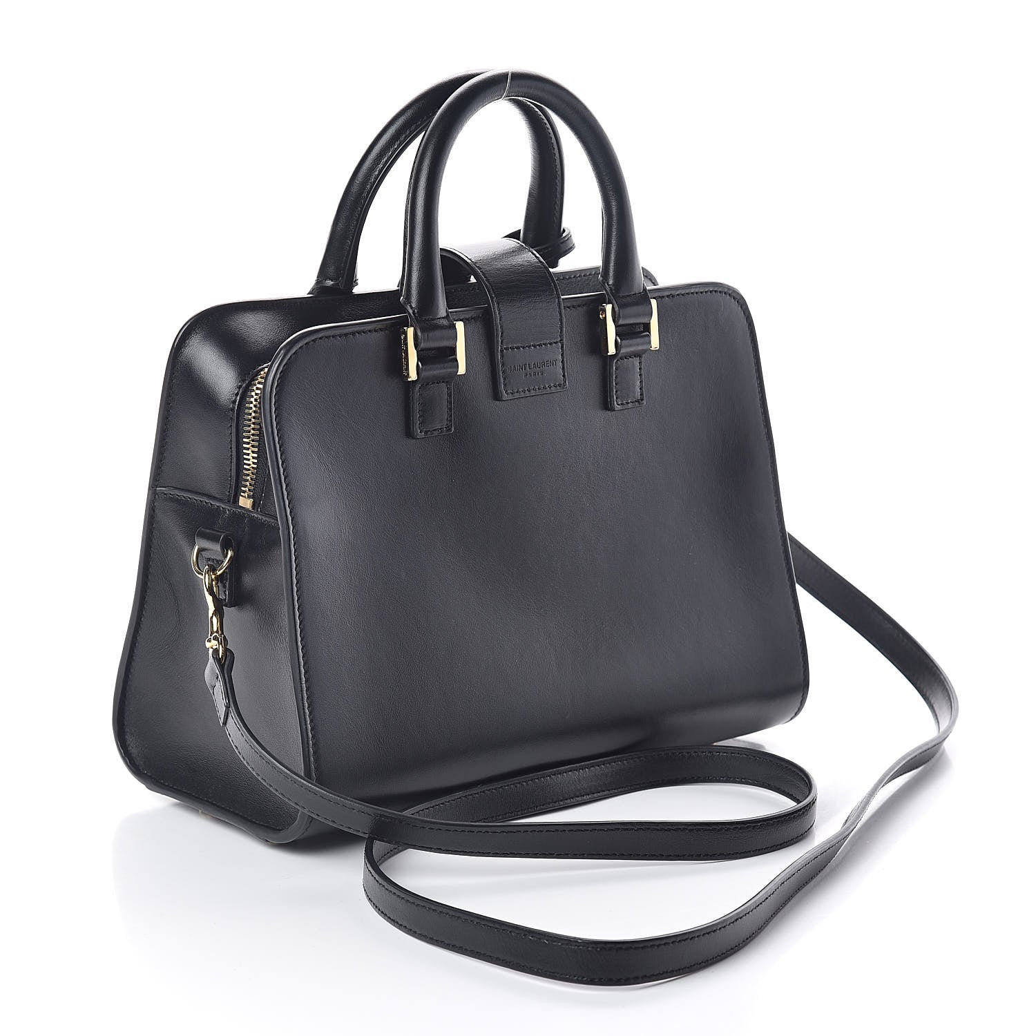 Saint Laurent Calfskin Monogram Baby Cabas Black 3 of 9