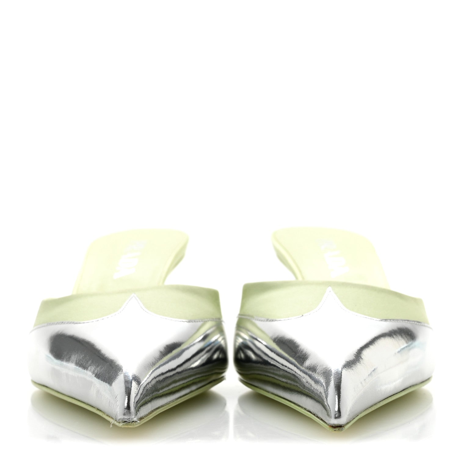 Prada Satin Metallic Pumps 38 Rugiada 3 of 8