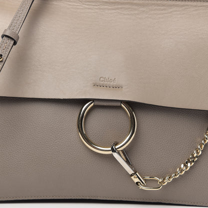 Chloe Calfskin Suede Medium Faye Shoulder Bag Motty Grey 11 of 11