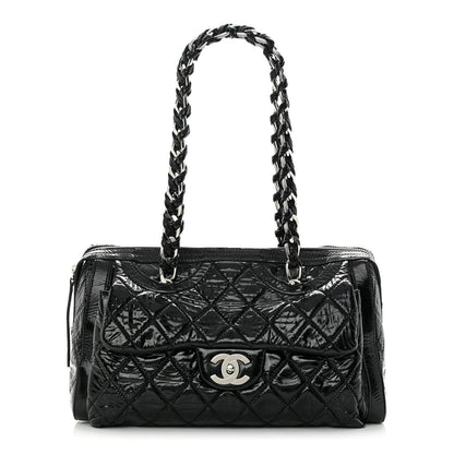 Chanel Patent Quilted Day Glo Flap Bag Black 1 of 22