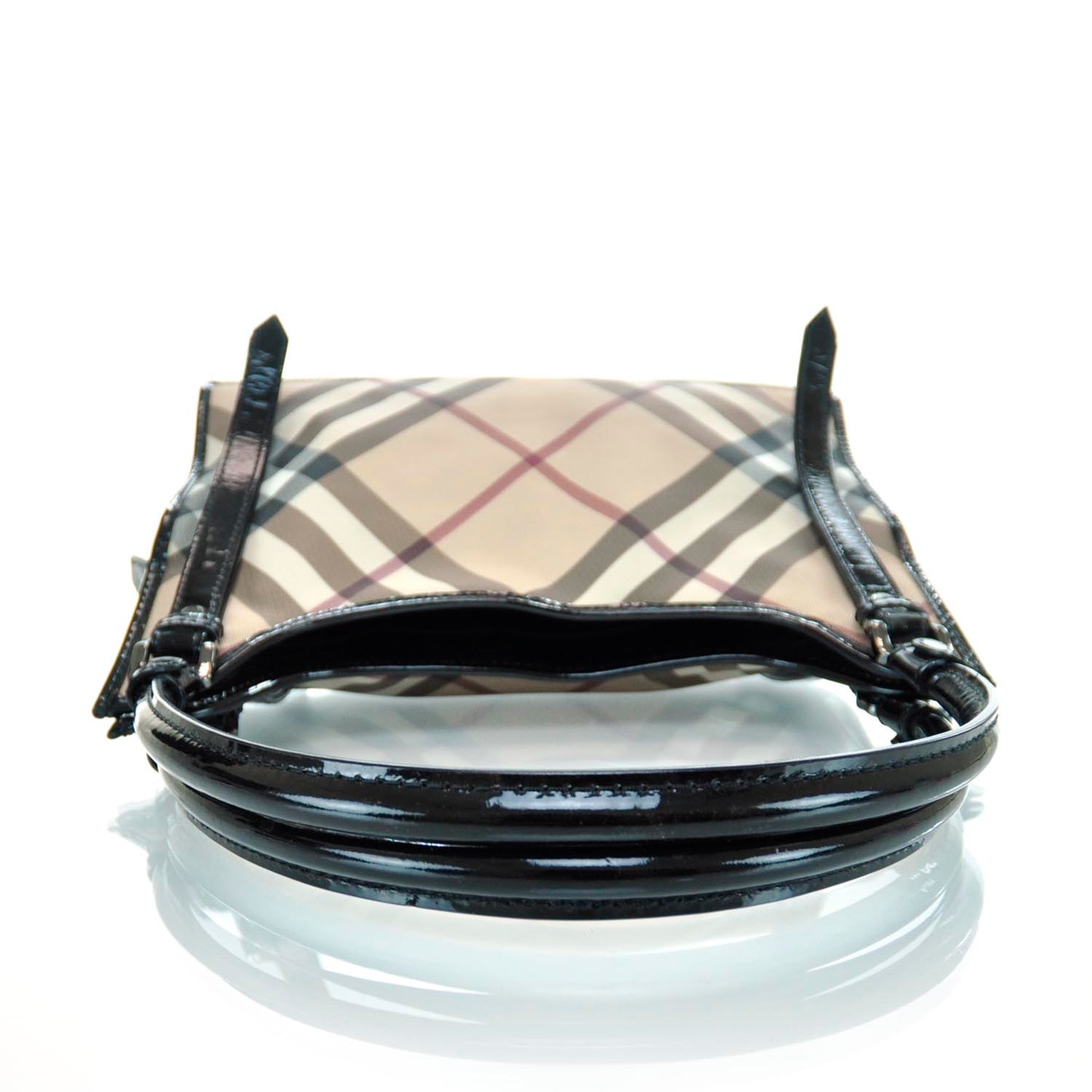 Patent Trim Nova Check Tote Black