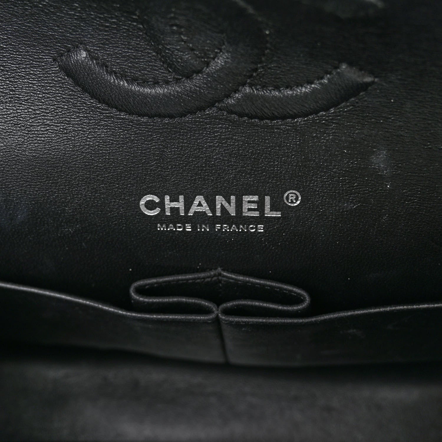 Chanel Canvas Floral Printed Quilted Medium Double Flap Black White 6 of 13